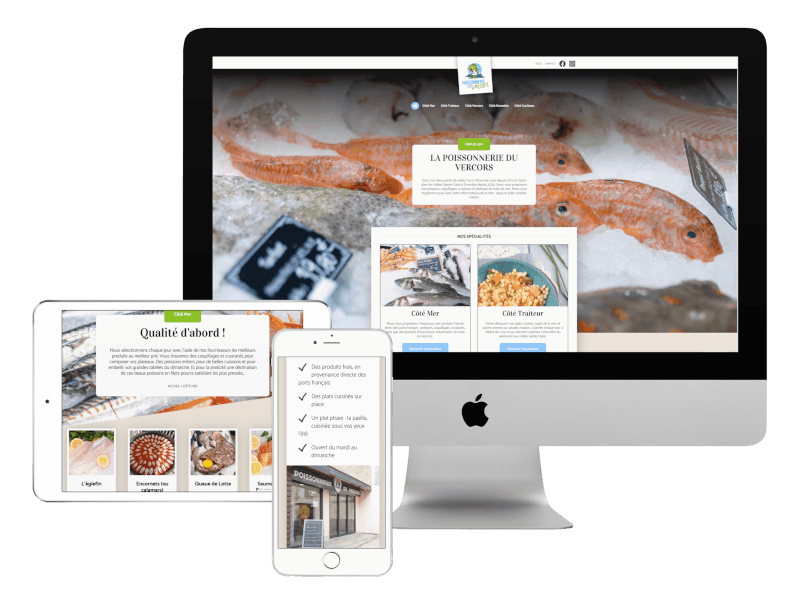 Sukellos Création de site internet Poissonnerie du Vercors