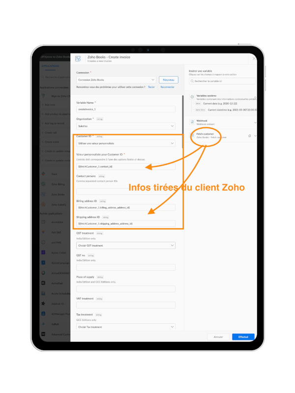 sukellos configuration zoho flow